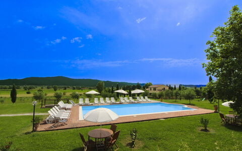 Podere Marcigliano: Tuin, Verblijf, Boerderij, Schaduw, Landscaping, Landgoed, Werf, Backyard, Stenen Muur, Hacienda