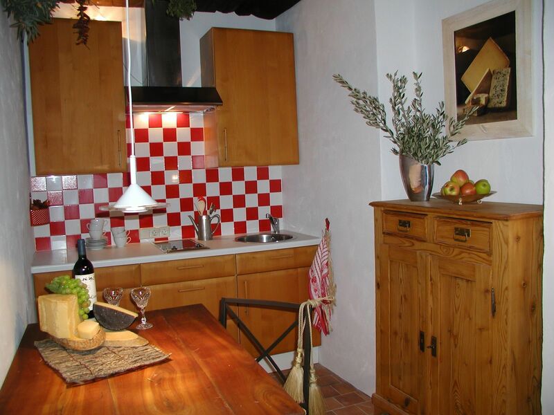 Kitchen with two-plate hob