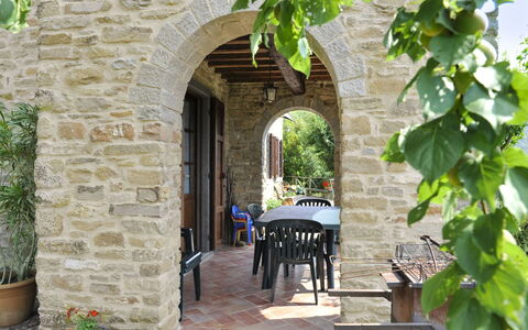 Casetta i Ciliegi: Tuin, Verblijf, Boerderij, Schaduw, Landscaping, Landgoed, Werf, Backyard, Stenen Muur, Hacienda