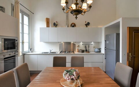 Barchessa Palladio: Meubilair, Interieur Ontwerp, Flooring, Hout, Plafond, Countertop, Tafel, Keuken, Stoel, Lichte Inrichting